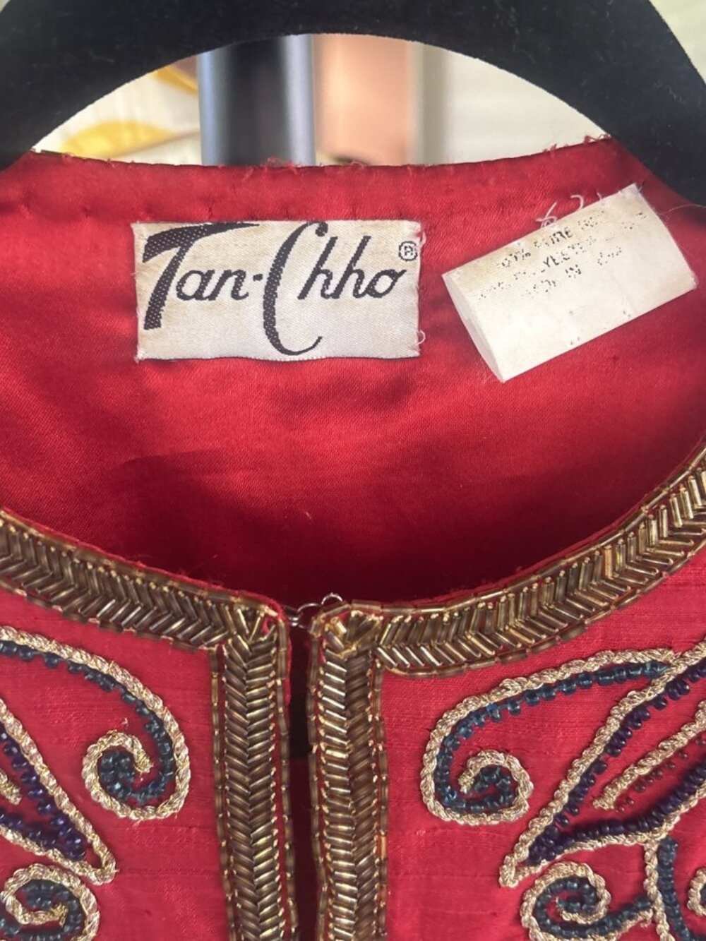 Talitha Red Embroidered Open-Front Jacket - Picture 4 of 16